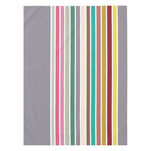 Retro Strip Muster Tablecloth Tischdecke (Vorderseite)