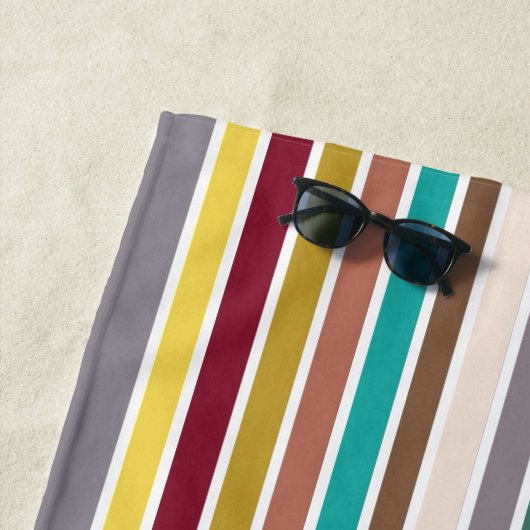 Retro Strip Pattern Beach Handtuch (Beispiel)