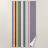 Retro Strip Pattern Beach Handtuch (Vorderseite)