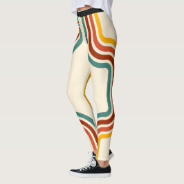 Retro Strip Regenbogen Vintag Leggings