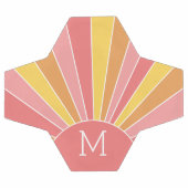 Retro-Strip-Sonnenaufgang - Pastellkoralle, rosa M Fußball (Flach)