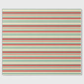 Retro Strip Weihnachtswrapping Paper Geschenkpapier (Flach)