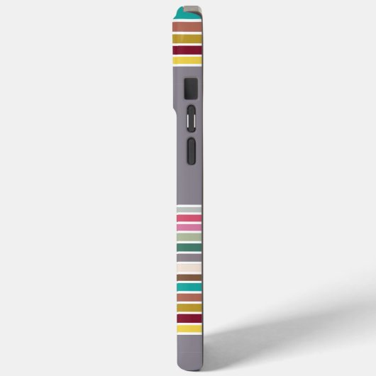 Retro Stripe Muster iPhone / iPad Case (Rückseite / Links)
