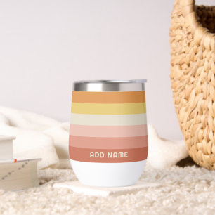 Retro Stripe Muster Korallenrosa Vintages Ambiente