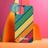Retro Stripe Muster Regenbogen - Skriptname
