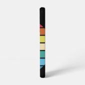 Retro Stripe Muster Regenbogen Vintager Sonnenunte Samsung Galaxy Hülle (Linke Seite)