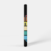 Retro Stripe Muster Regenbogen Vintager Sonnenunte Samsung Galaxy Hülle (Rechte Seite)