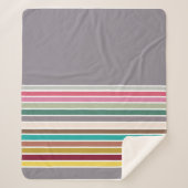 Retro Stripe Muster Sherpa Blanket Sherpadecke (Vorderseite)