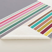 Retro Stripe Muster Sherpa Blanket Sherpadecke (3/4)