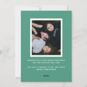 Retro Stripe Schatten des grünen Fotos Weihnachten (Rückseite)