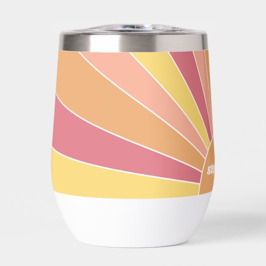 Retro Stripe sunrise - pastellfarbener Regenbogens (Vorderseite)