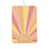 Retro Stripe sunrise - pastellfarbener Regenbogens Autolufterfrischer (Vorderseite)