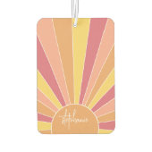 Retro Stripe sunrise - pastellfarbener Regenbogens Autolufterfrischer (Rückseite)