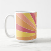 Retro Stripe sunrise - pastellfarbener Regenbogens Kaffeetasse (Links)