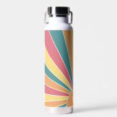 Retro Stripe sunrise - pastellfarbener Regenbogens Trinkflasche (Vorne)