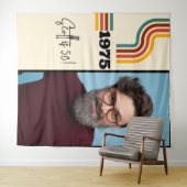 Retro Stripe Vintag 1975 Foto Tapestry Wandteppich (Beispiel (Horizontal))