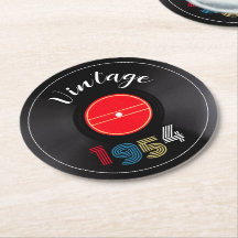 Retro Stripe Vinyl Record 1954 70. Geburtstag