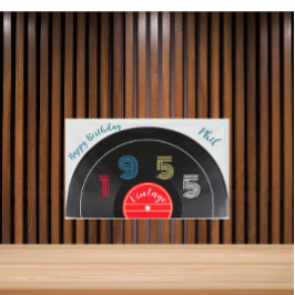 Retro Stripe Vinyl Record 1955 70. Geburtstag Banner