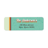Retro Striped 70's Address Labels (Vorne)
