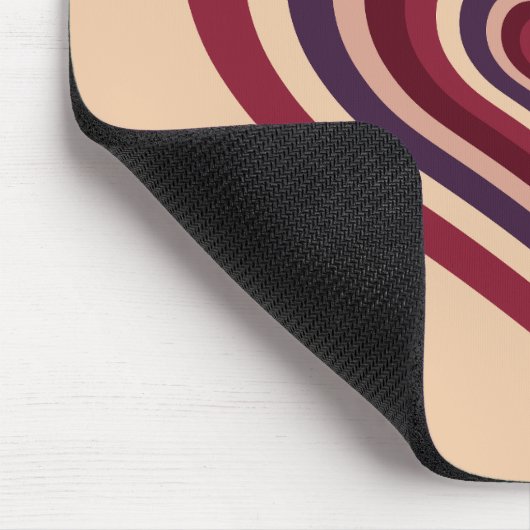 Retro Striped Heart Mouse Pad Mousepad (Ecke)