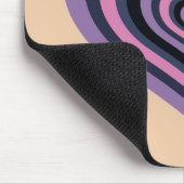 Retro Striped Heart Mouse Pad Mousepad (Ecke)