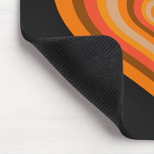 Retro Striped Heart Mouse Pad Mousepad (Ecke)