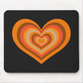 Retro Striped Heart Mouse Pad Mousepad (Vorne)