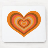 Retro Striped Heart Mouse Pad Mousepad (Vorne)