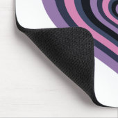 Retro Striped Heart Mouse Pad Mousepad (Ecke)