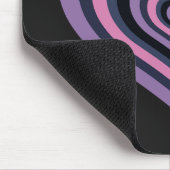 Retro Striped Heart Mouse Pad Mousepad (Ecke)