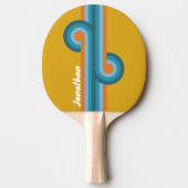 Retro Striped Looping mit Namen Tischtennis Schläger (Vorderseite)