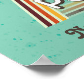 Retro Striped Party der 70er Poster (Ecke)