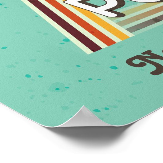 Retro Striped Party der 70er Poster (Ecke)