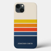 Retro Striped Pattern 70's 80's Case-Mate iPhone Hülle (Rückseite)
