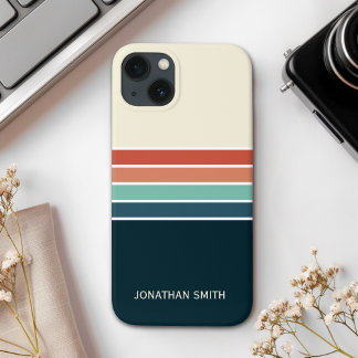 Retro Striped Pattern 70's 80's, Colorful iPhone 13 Hülle