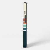 Retro Striped Pattern 70's 80's, Colorful iPhone Hülle (Linke Seite)