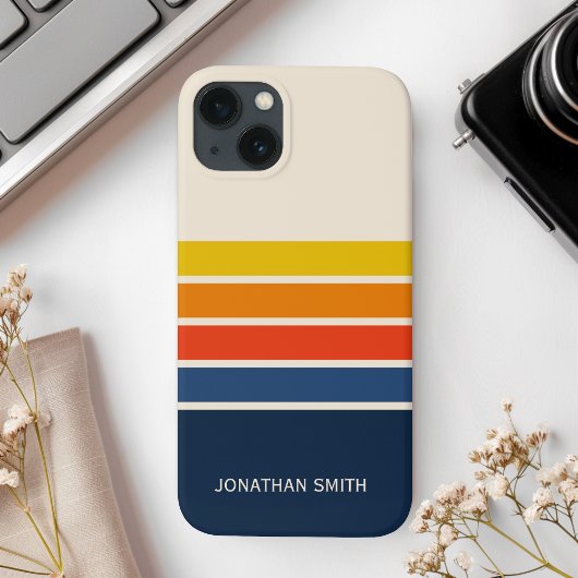 Retro Striped Pattern 70's 80's iPhone Hülle