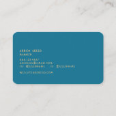 Retro Stripes 70er 80er Orange Brown Aquamarin Visitenkarte (Rückseite)