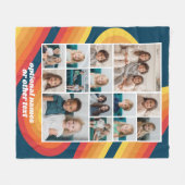 Retro Stripes 70er vibe - Bis zu 14 Foto Collage Fleecedecke (Vorderseite (Horizontal))