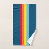 Retro Stripes Bath Towels (Navy Blue Multi) Badhandtuch Set (Handtuch)