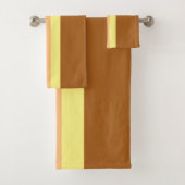 Retro Stripes Bath Towels (Orange Multi) Badhandtuch Set (Insitu)