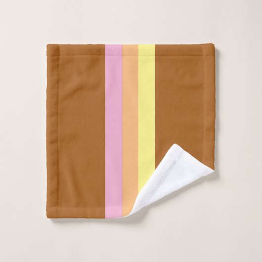 Retro Stripes Bath Towels (Orange Multi) Badhandtuch Set (Waschlappen)