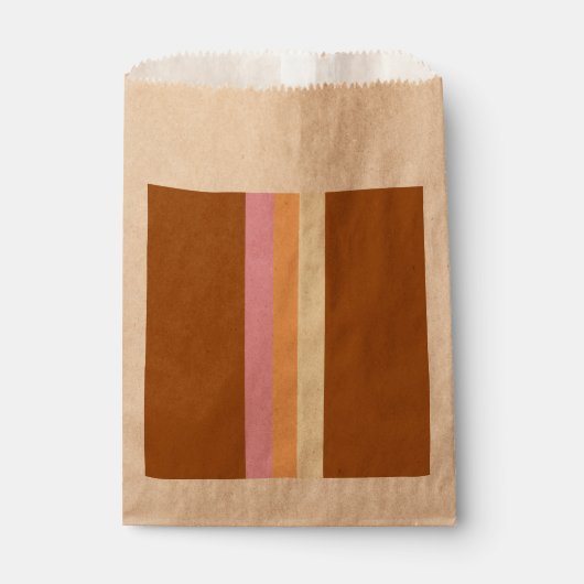 Retro Stripes Bevorzugungspatsche (Orange Multi) Geschenktütchen (Vorderseite)