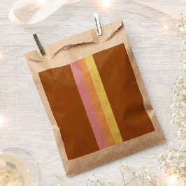 Retro Stripes Bevorzugungspatsche (Orange Multi) Geschenktütchen