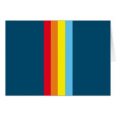 Retro Stripes Blank Cards (Navy Blue Multi) (Vorderseite (Horizontal))