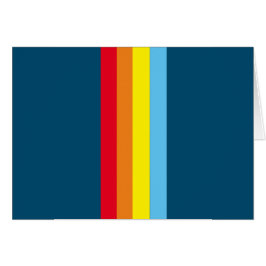 Retro Stripes Blank Cards (Navy Blue Multi)