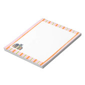 Retro Stripes Book Lover & Cat Notizblock (Rotiert)