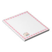 Retro Stripes Book Lover & Cat Notizblock (angewinkelt)