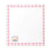 Retro Stripes Book Lover & Cat Notizblock (Vorderseite)