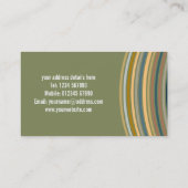 Retro Stripes Business Card Visitenkarte (Rückseite)